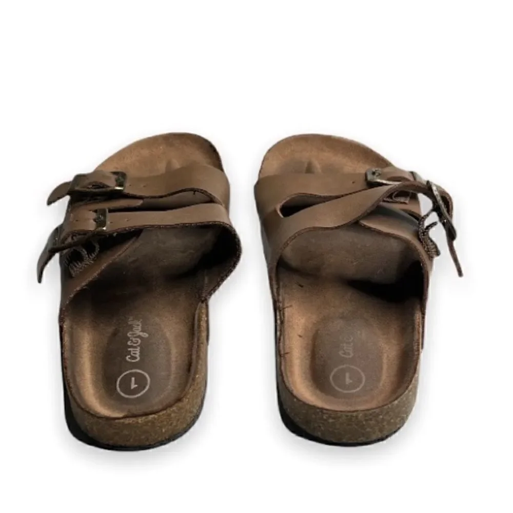 3/$15 or 5/$20 Girl’s Cat & Jack size 1 slip on footbed sandals